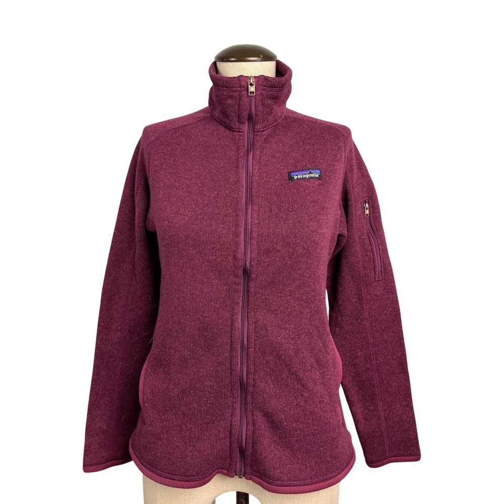 Patagonia Better Sweater Full Zip Jacket Womens Small Burgundy Red Fleece